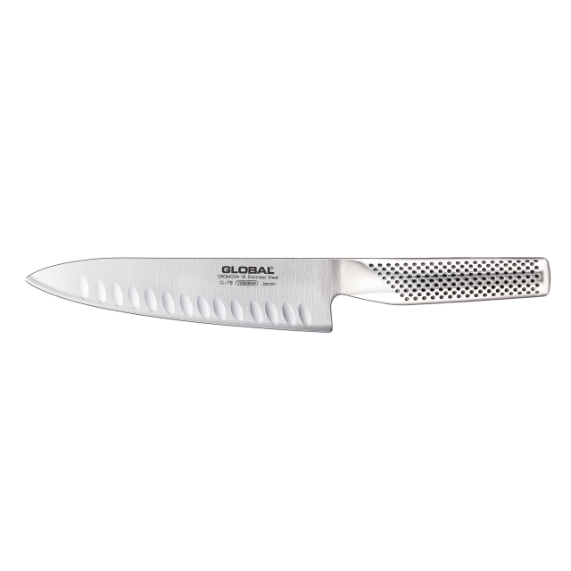 GLOBAL Cooks Knife Fluted 20cm Blade (G-78 )