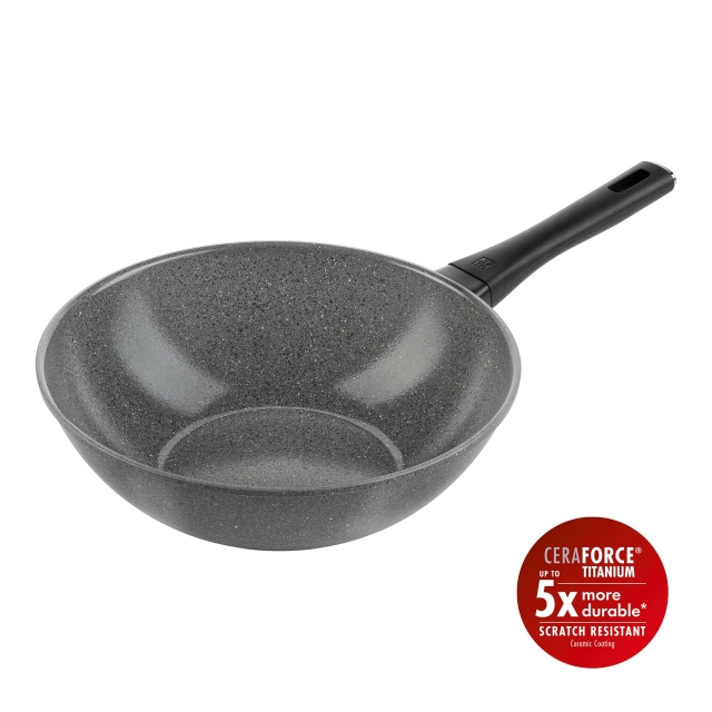 Zwilling Terreno Plus Ceramic Wok - Gray - 28 cm