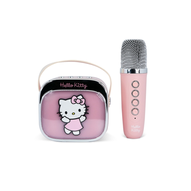 HELLO KITTY Karaoke Speaker with Microphone Hello Kitty Popsing LED