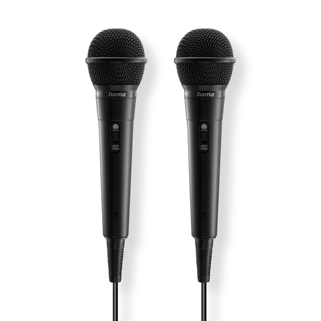 Hama Microphone Karaoke Dynamic Mono 2-Pack Black