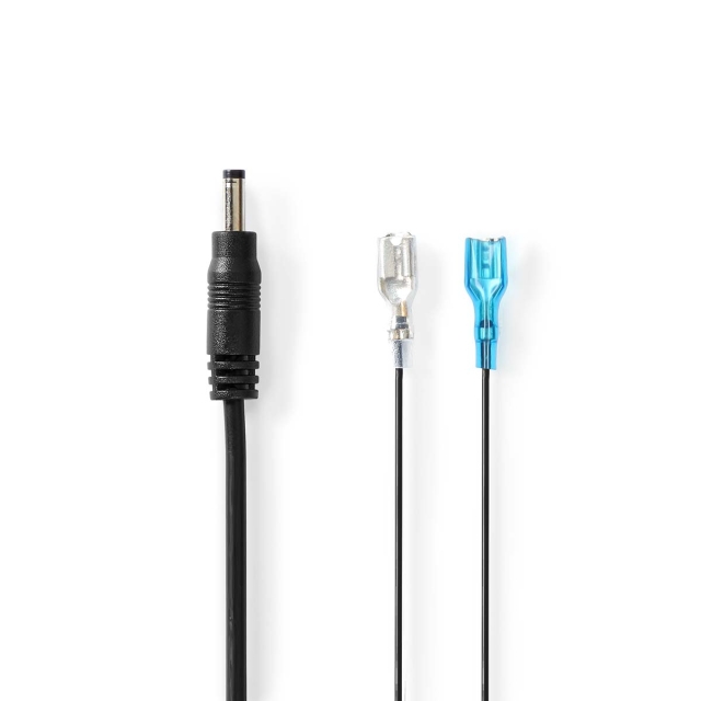 Nedis Power Cable | DC Female | F1 | Straight | Straight | Copper | 2.00 m | Round | PVC | Black | Gift Box with Euro Lock