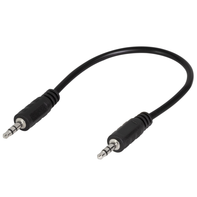 LogiLink Audiokabel 3,5mm-hane - 3,5mm-hane Stereo 0,2m Svart