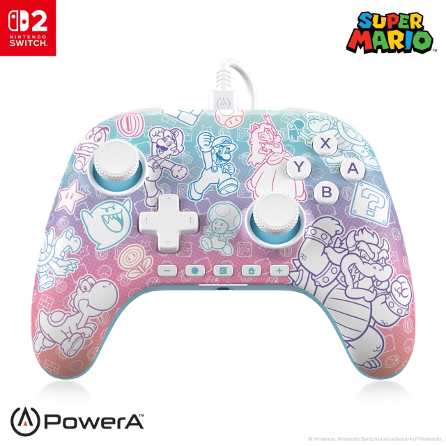 PowerA Advantage Wired Controller for Nintendo Switch 2 - Mushroom Kingdom