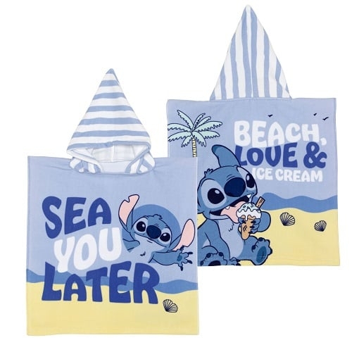 Disney Stitch (blue) - microfiber poncho - 50 x 100 cm (WD16998)