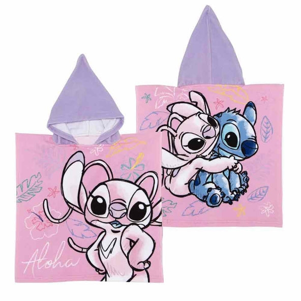 Disney Stitch (purple) - microfiber poncho - 50 x 100 cm (WD16999)