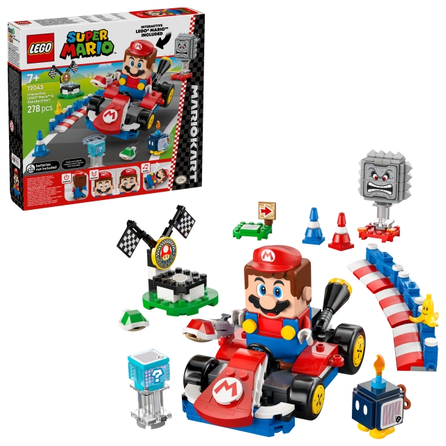 LEGO Super Mario - Mario Kart™: Interactive LEGO® Mario™ & Standard Kart (72043)