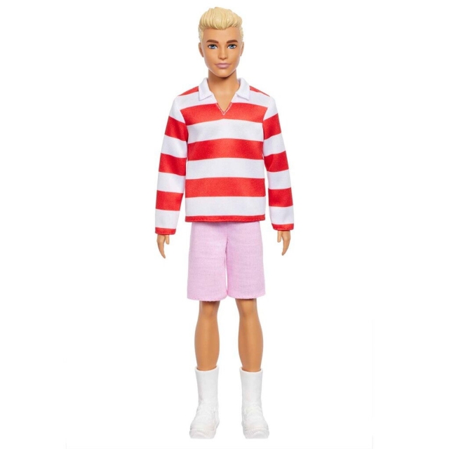 Barbie Fashionista Ken Doll Red & White Stripes (HYV01)