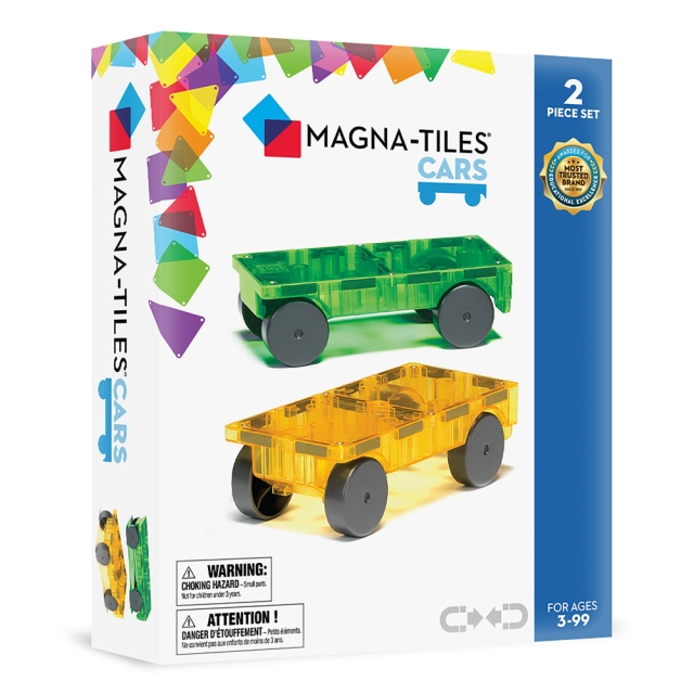 Magna Tiles MAGNA-TILES - Cars 2 Piece Expansion Set: Green & Yellow (90216)