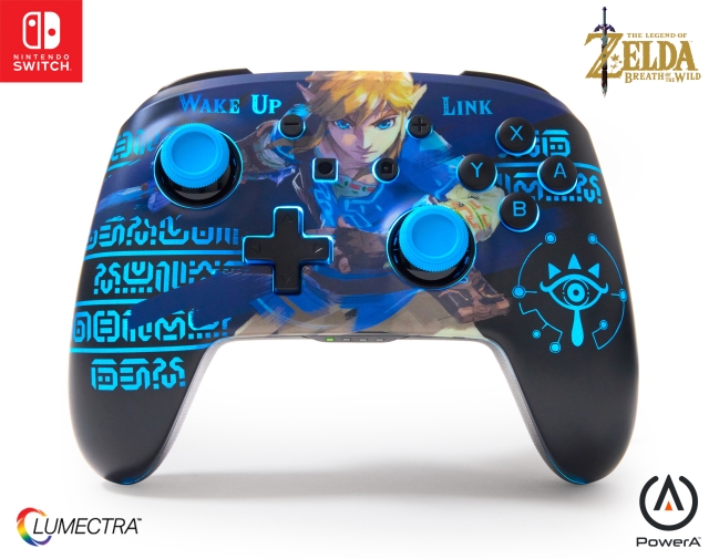PowerA Enhanced Wireless Controller With Lumectra Etched - Wake Up Link (Nintendo Switch)