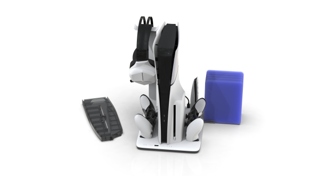 iMP TECH DLX+LED Multi Function Charge and Cool Stand - Grey