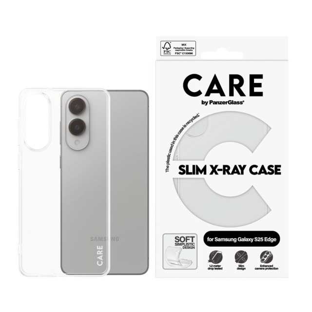 Panzer CARE by PanzerGlass - Fashionable Case Transparent X-Ray Soft Basic Samsung S25 Edge