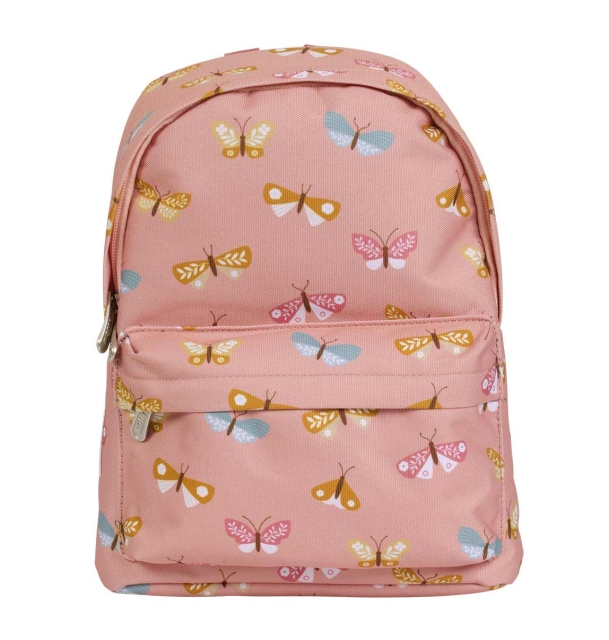 A little lovely company Little Backpack - Butterﬂies - 22 x 30 x 10 cm