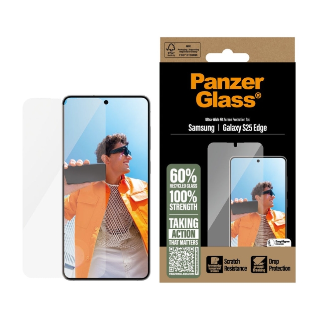 Panzer Glass - Screen Protector Samsung S25 Edge - Ultra-Wide Fit