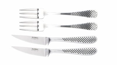 GLOBAL Steak knife & fork set