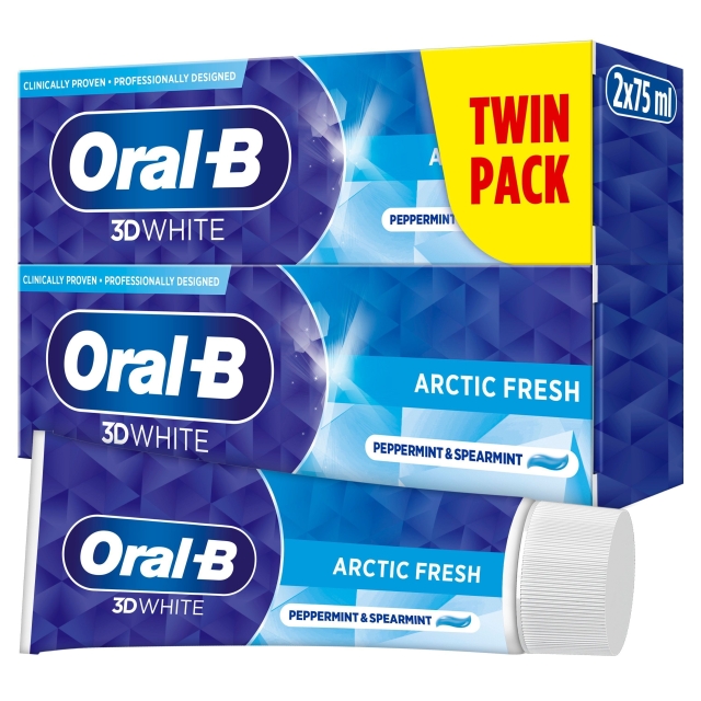 Oral B 3D White Arctic Fresh Toothpaste - 2x75 ml
