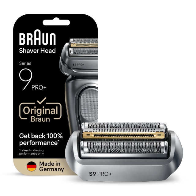 Braun Series 9 PRO+ Electric Shaver - ORIGINAL Replacement Head, 96M - Silver