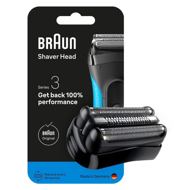 Braun Series 3 Electric Shaver ORIGINAL Replacement Head, 21B - Black