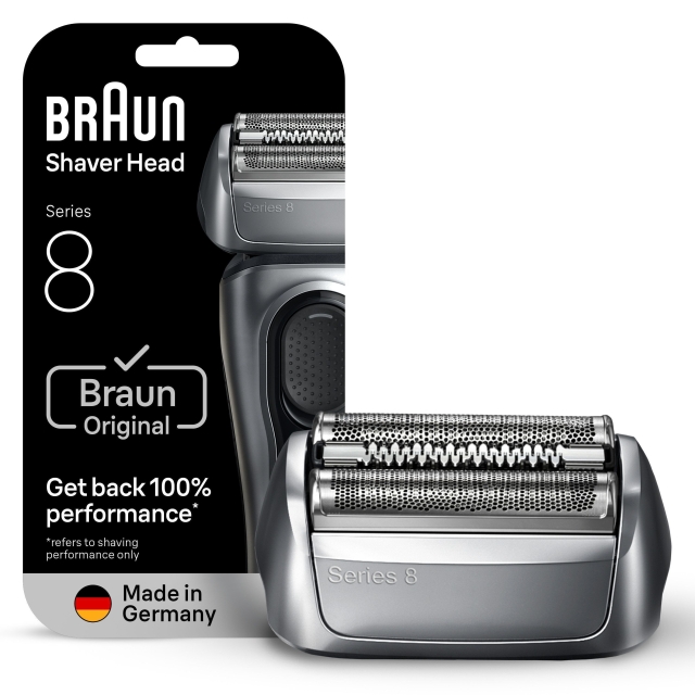 Braun Series 8 Electric Shaver - ORIGINAL Replacement Head, 83M - Silver