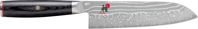Miyabi 5000 FC-D, Santoku, fine edge - Sort - 18 cm