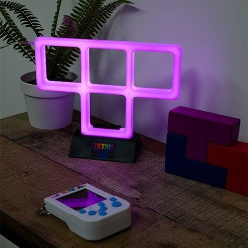 Tetris Purple Neon Light - Purple - 21cm x 14cm