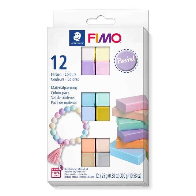 FIMO Staedtler - FIMO Soft Set 12x25g, Pastel (8023 C12-3)