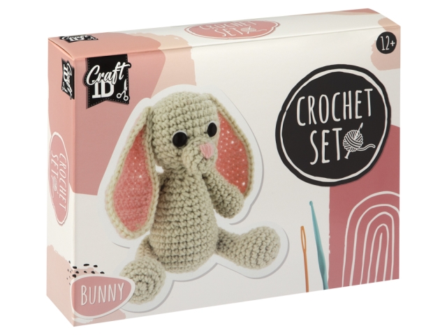 Craft ID Crochet kit bunny, 12x9x12cm - (K-CR1702/GE)