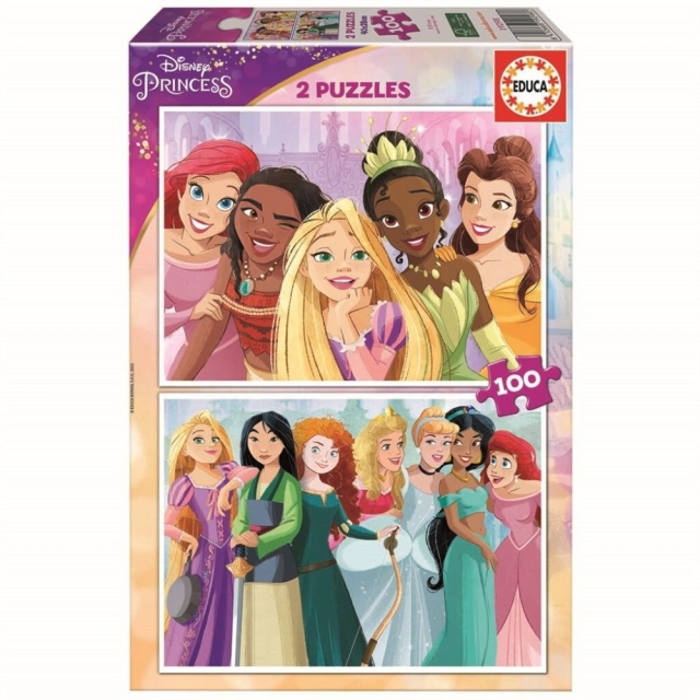 Educa 2x100 Disney Princess 2 Puzzles Wood (80-19298)