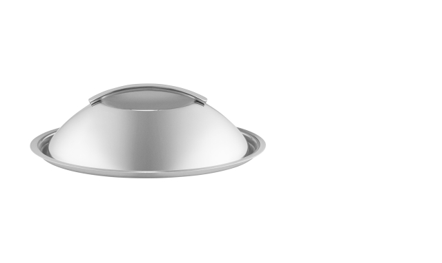 Eva Trio Dome lid - Brushed steel - 24 cm - E