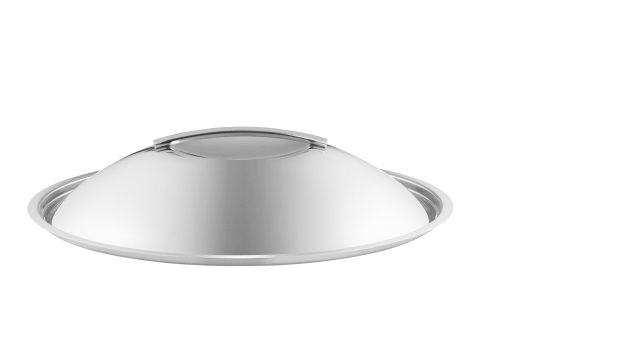 Eva Trio Dome lid - Brushed steel - 32 cm