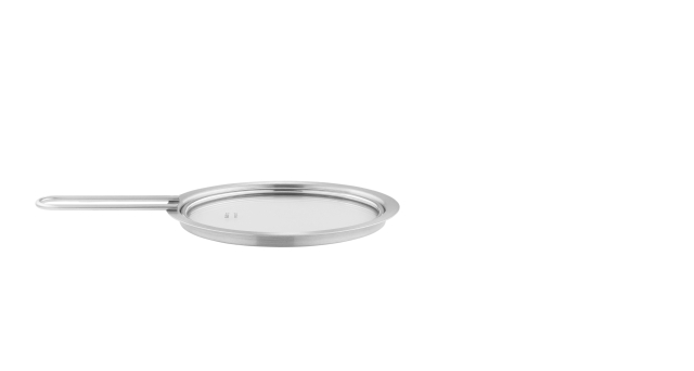 Eva Trio Glass lid - Brushed steel - 16 cm