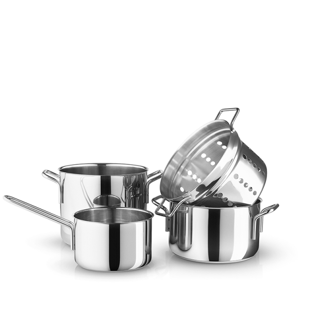 Eva Trio Stainless Steel 4 pcs. Cookware Set 1.8 L + 3.6 L + 4.8 L + Pasta Insert