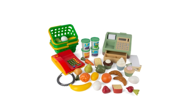Dantoy Complete Cash Register Set with Food and Basket (6917)