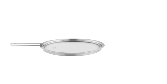 Eva Trio Glass lid - Brushed steel - 20 cm