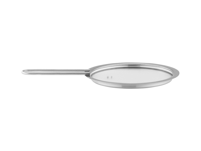 Eva Trio Glass lid - Brushed steel - 13 cm