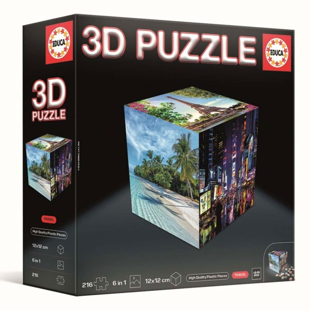 Educa 3D Puzzle Cube Travel (80-20124)
