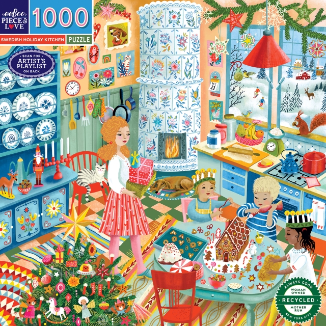 eeBoo Puzzle 1000 pcs - Swedish Holiday Kitchen (EPZT750)