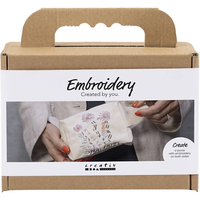 Creativ Company Mini Craft Kit Embroidery - Make-up bag - cream (977859)