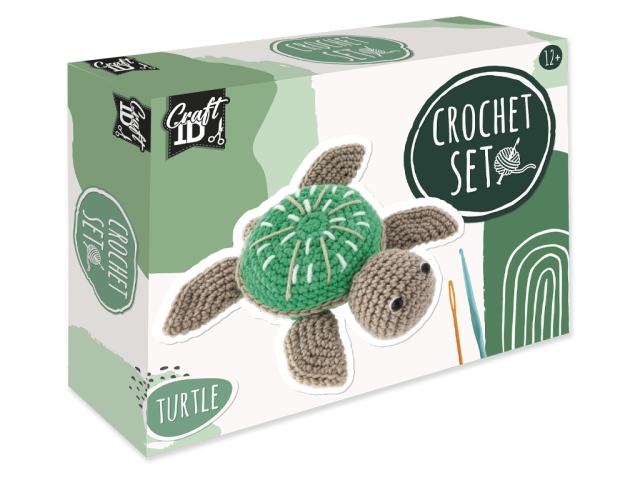 Craft ID Crochet kit Turtle, 14,5x4x16 cm - (K-CR1706/GE)