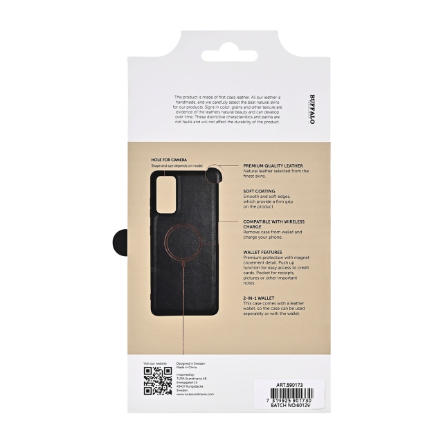 Buffalo Wallet Case Leather 2-in-1 Black - Samsung S25 FE 5G