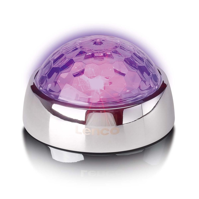 Lenco Center stabilizer with Party LED Light for turntable Silver