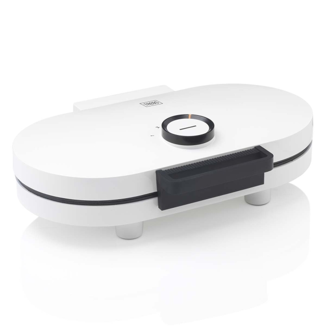 Trebs Waffle iron double heart-shaped White