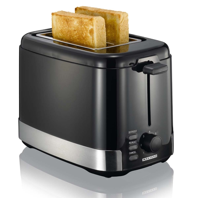 MELISSA Upright toaster 2 slices 800W Black / Stainless Steel