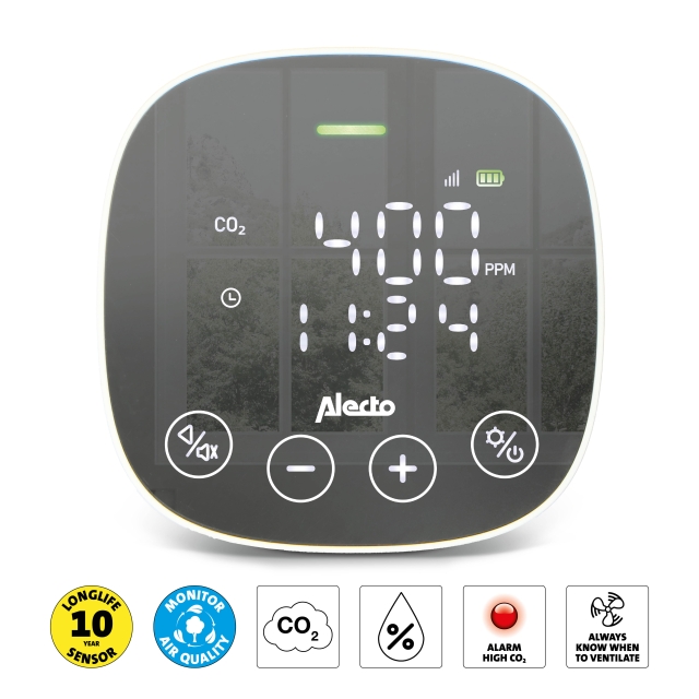 Alecto CO2 Meter with NDIR sensor with humidity meter