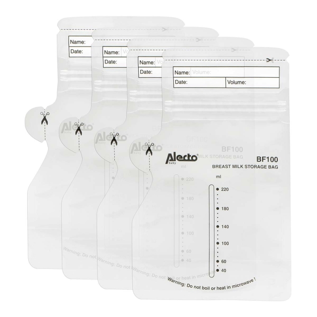Alecto Mother milk storage bags 220 ml, 100 pieces