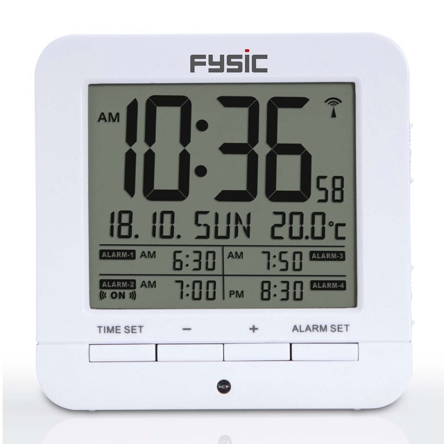 Fysic Digital alarm clock with temperature display