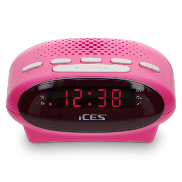 ICES Clock radio Pink