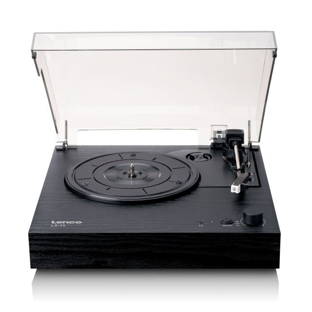 Lenco Record player with Bluetooth®, two built-in speakers, and AT3600L cartridge Black