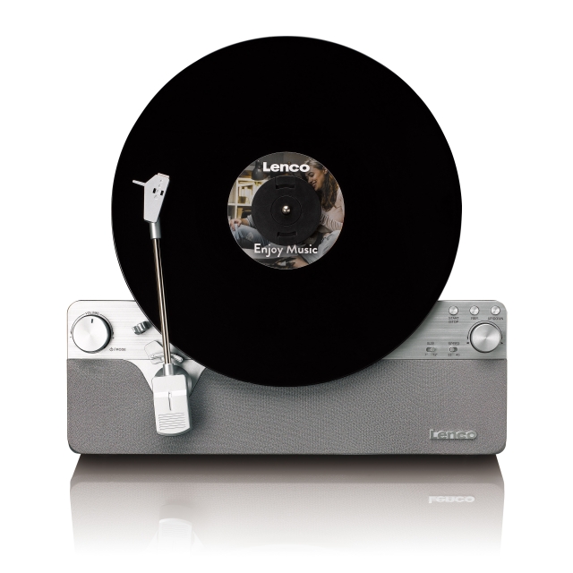 Lenco Fully automatic vertical record player with built-in speakers and Bluetooth Silver