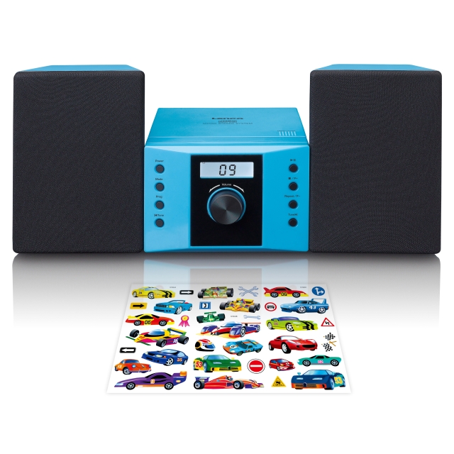 Lenco Stereo system with FM radio and CD player Blue