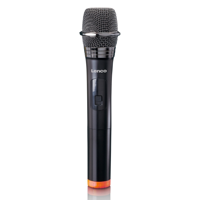 Lenco Wireless microphone with 6,3 mm battery powered receiver